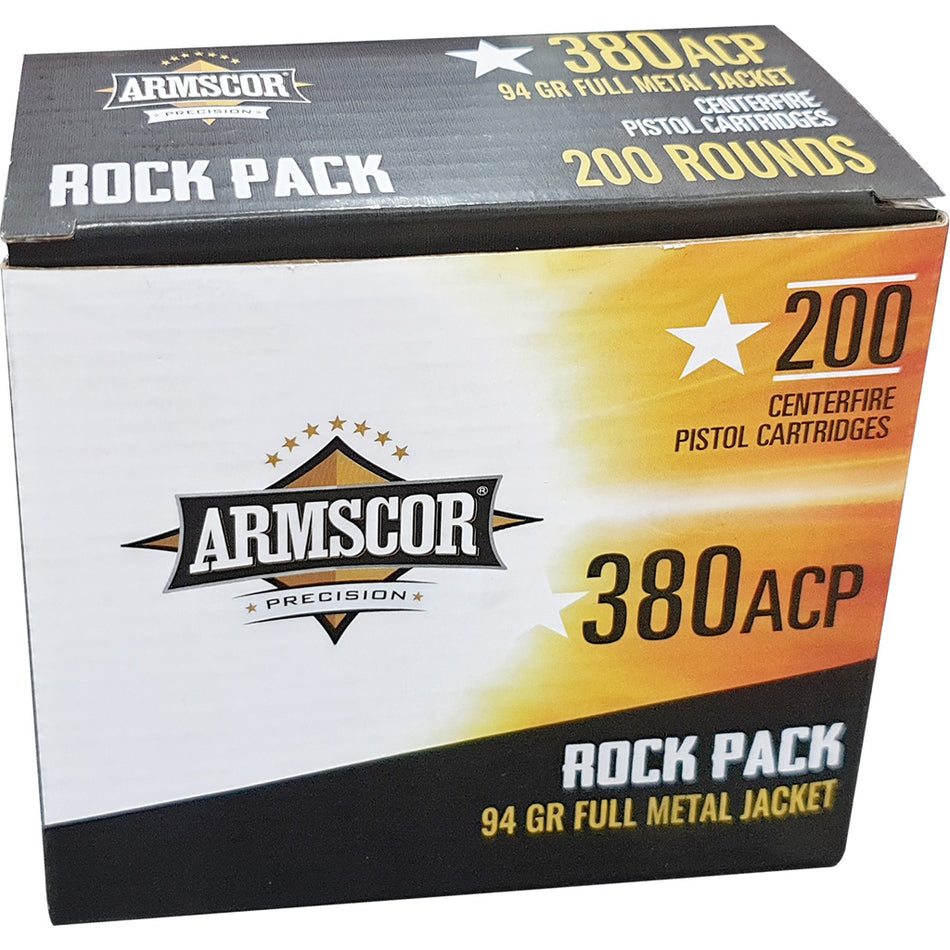 Armscor Rock Pack .380 ACP/Auto 95 gr FMJ ammo