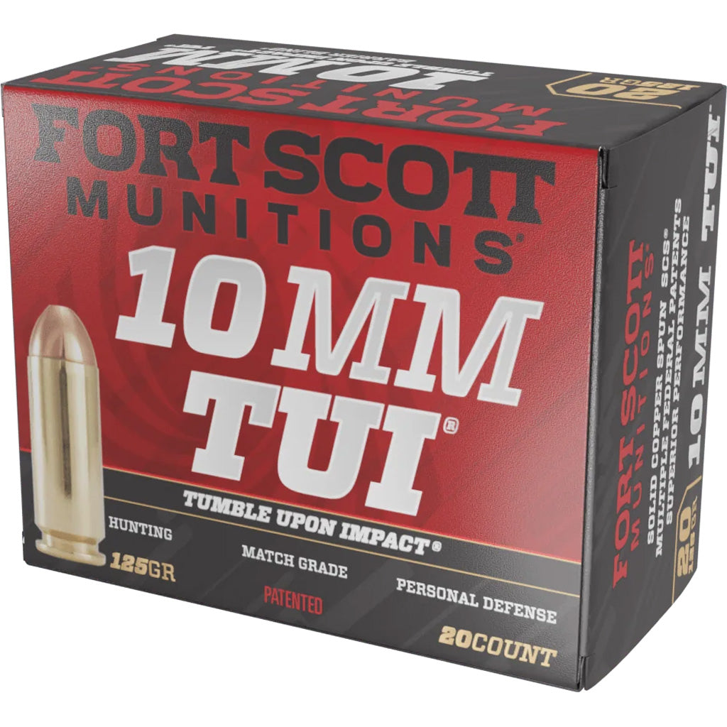 Fort Scott Munitions 10MM125SCV Tumble Upon Impact (TUI) Solid Copper Spun CS 125 Grain 10mm Auto
