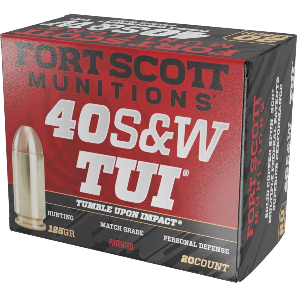 Fort Scott Munitions Tumble Upon Impact (TUI) .40 S&W 125 gr Solid ammo