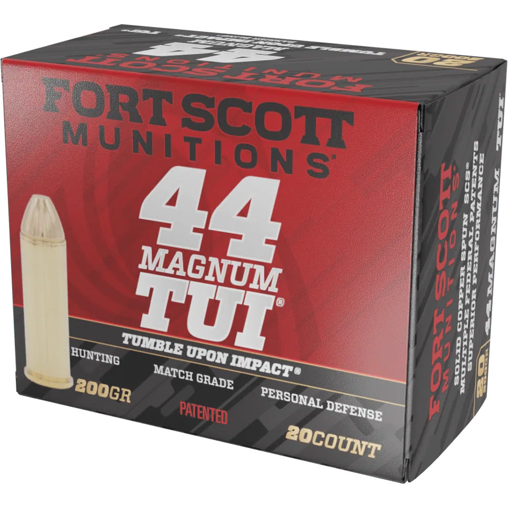 Fort Scott Munitions 44MAG200SCV1 Tumble Upon Impact (TUI) Solid Copper Spun CS 200 Grain .44 Magnum