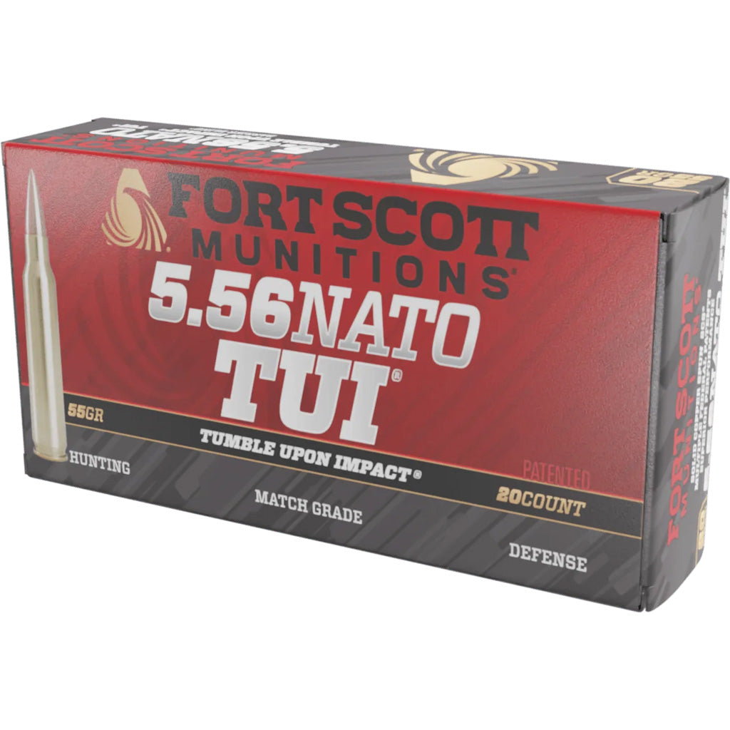 Fort Scott Munitions 556055SCV Tumble Upon Impact (TUI) Solid Copper Spun CS 55 Grain 5.56x45mm NATO