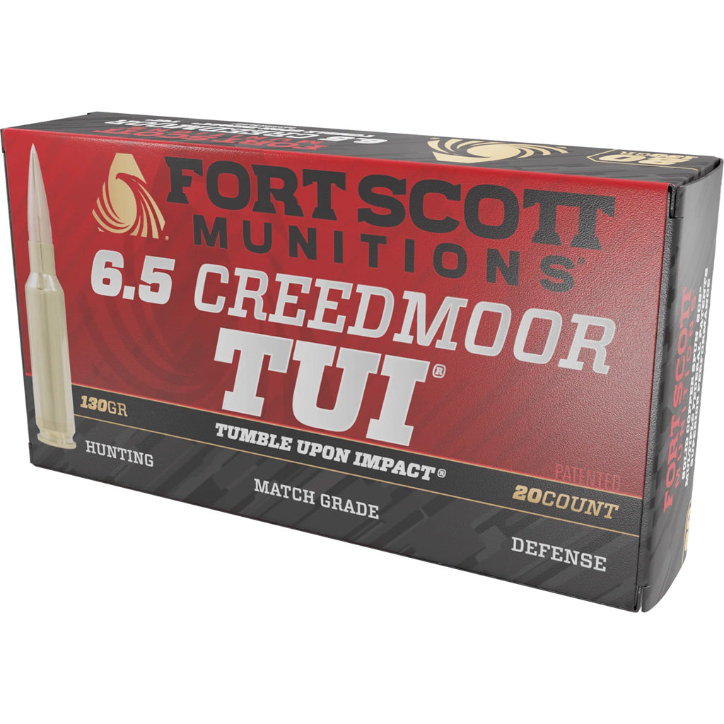Fort Scott Munitions 6.5CM130SCV2 Tumble Upon Impact (TUI) Solid Copper Spun CS 130 Grain 6.5mm Creedmoor