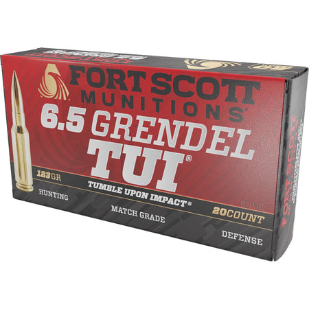 Fort Scott Munitions 6.5GR123SCV2 Tumble Upon Impact (TUI) Solid Copper Spun CS 123 Grain 6.5mm Grendel