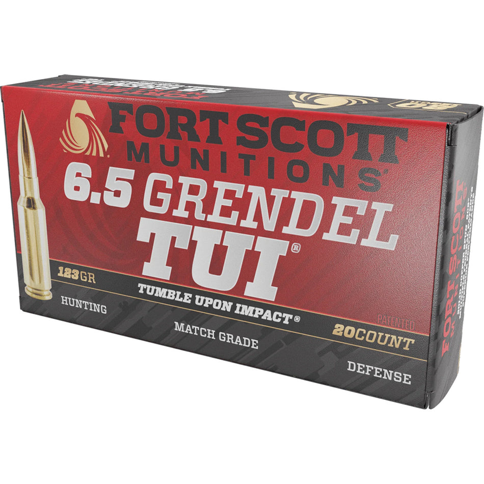 Fort Scott Munitions 6.5GR123SCV2 Tumble Upon Impact (TUI) Solid Copper Spun CS 123 Grain 6.5mm Grendel