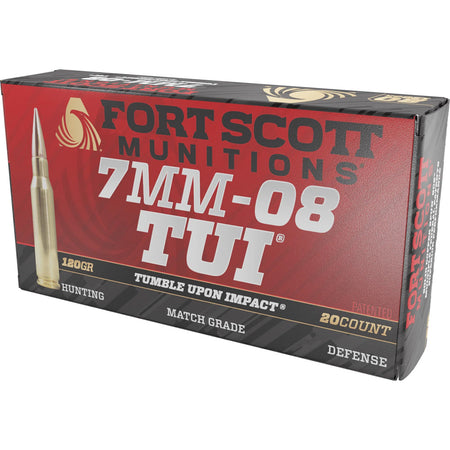 Fort Scott Munitions 7MM08120SCV1 Tumble Upon Impact (TUI) Solid Copper Spun CS 120 Grain 7mm-08 Remington