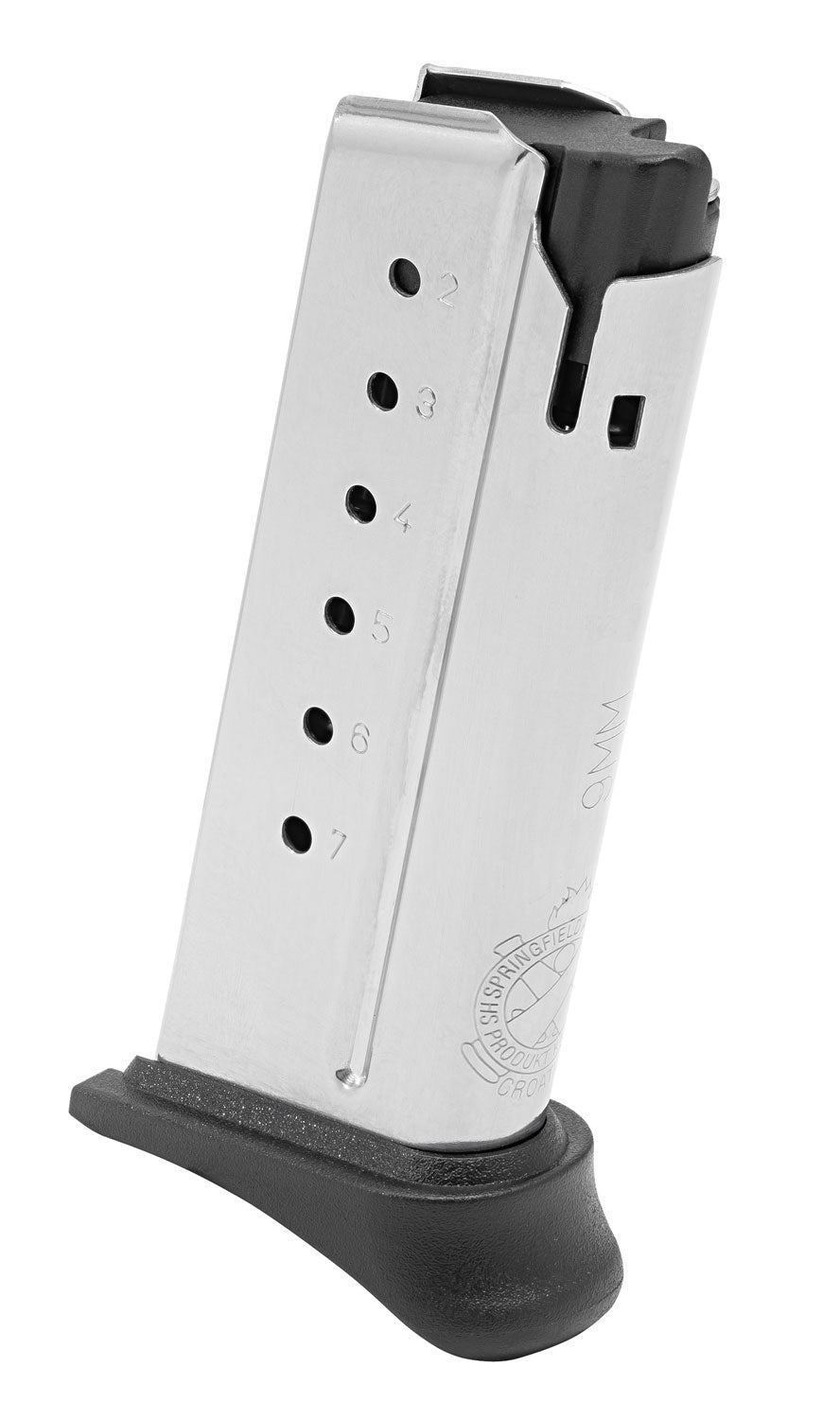 Springfield Armory XDS0907H XD-S Mod2 7-Round Hook Floor Plate 9mm Luger Stainless Steel Magazine