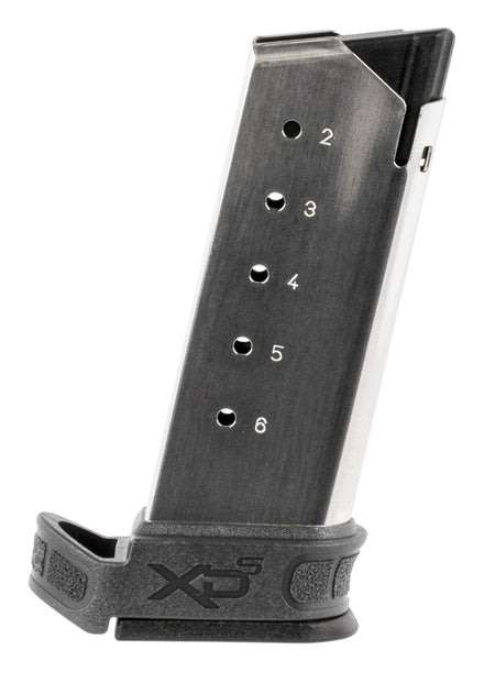 Springfield Armory XDSG5006Y XD-S Mod2 6-Round .45 ACP Stainless Steel Magazine with Gray Sleeve