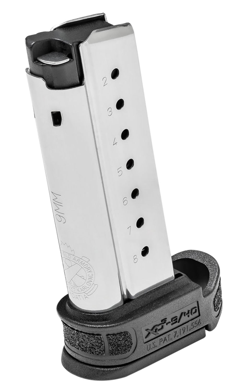 Springfield Armory XDSG09061 XD-S Mod2 9-Round 9mm Luger Stainless Steel Magazine