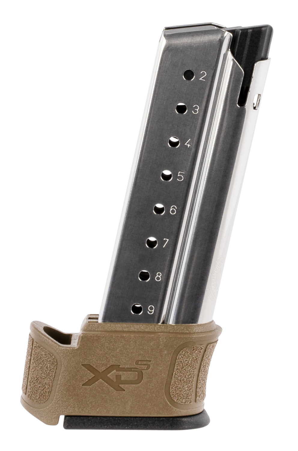 Springfield Armory XDSG09061FDE XD-S Mod2 9-Round 9mm Luger SS/FDE Stainless Steel Magazine