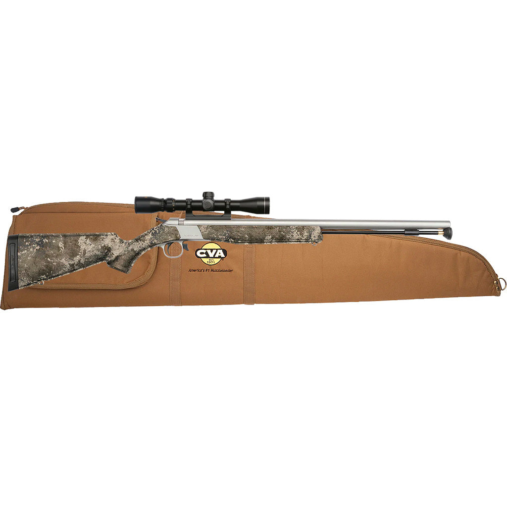 CVA Wolf V2 Muzzleloader Package 50 Cal Stainless True Timber Strata 24" Barrel with Scope