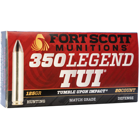 Fort Scott Munitions 350125SCV Tumble Upon Impact (TUI) Solid Copper Spun CS 125 Grain .350 Legend
