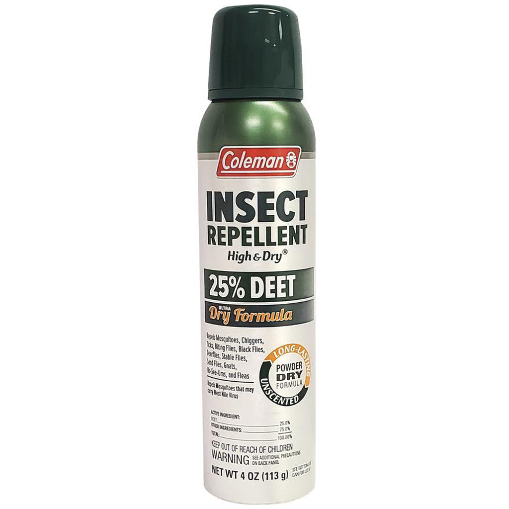 Coleman High and Dry Insect Repellent 4 oz 25% DEET Aerosol