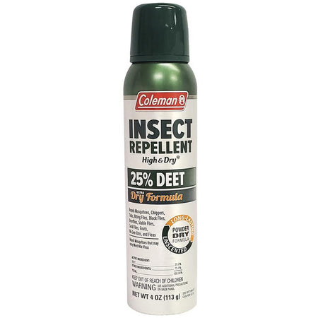 Coleman High and Dry Insect Repellent 4 oz 25% DEET Aerosol