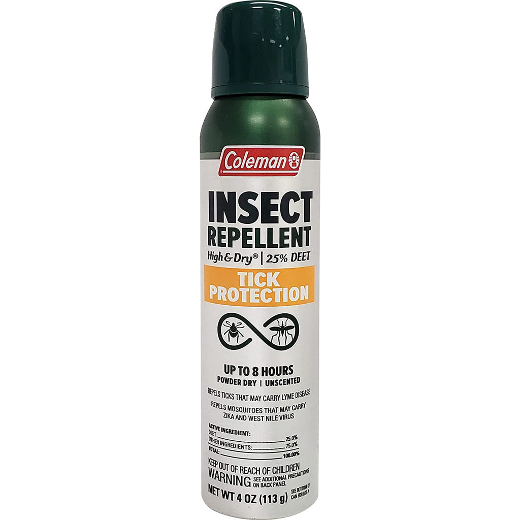 Coleman High and Dry Insect Repellent 4oz 25% DEET with Tick Protection