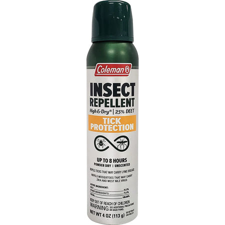 Coleman High and Dry Insect Repellent 4oz 25% DEET with Tick Protection