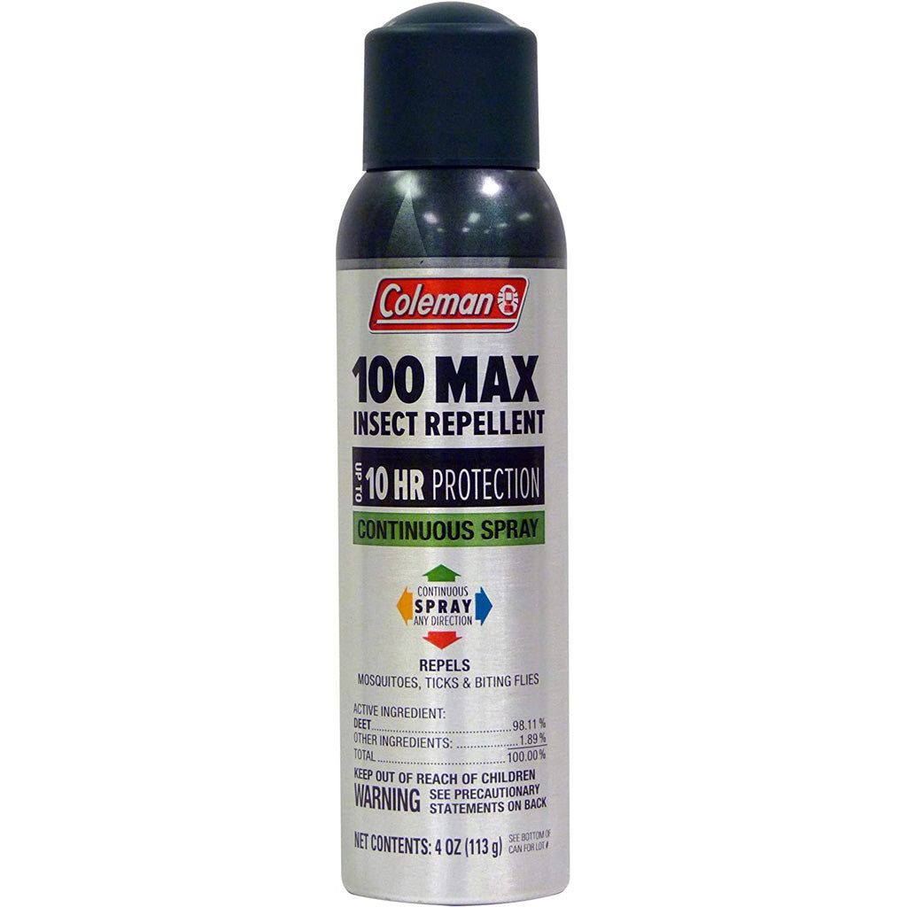 Coleman Max Insect Repellent 4oz 100% DEET Continuous Spray