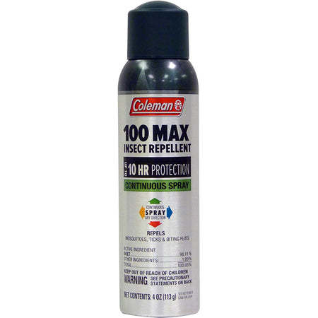 Coleman Max Insect Repellent 4oz 100% DEET Continuous Spray