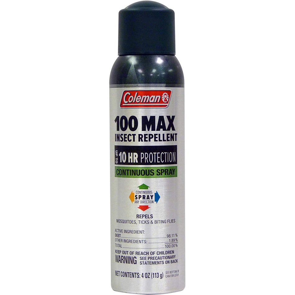 Coleman Max Insect Repellent 4oz 100% DEET Continuous Spray