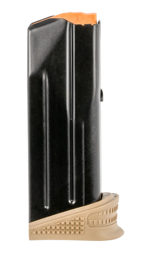 FN 20100376 509 Compact 12-Round Extended Floorplate 9mm Luger Magazine Black/FDE Steel
