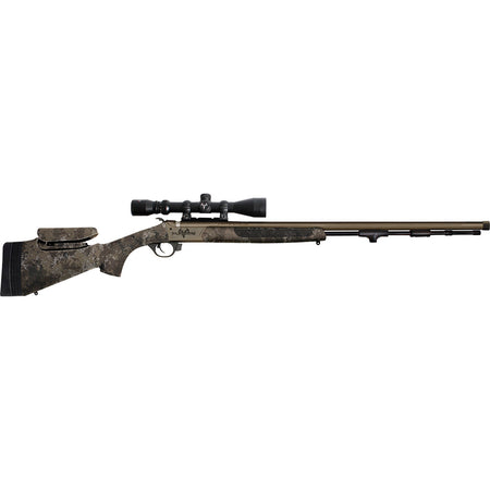 Traditions Pursuit XT Pro Muzzleloader 50 Cal 26" Tungsten Cerakote Fluted Threaded Barrel Veil Alpine Stock with 3.5-10x44mm Scope
