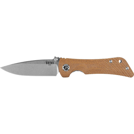 Southern Grind Spider Monkey Folding Knife 3.25 in. Drop Point Satin Micarta Handle