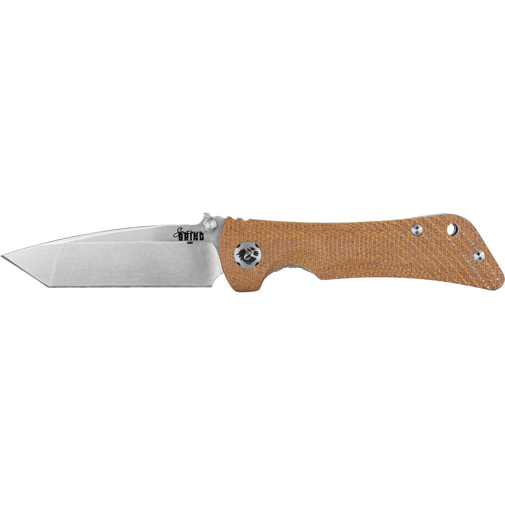 Southern Grind Spider Monkey Folding Knife 3.25 in. Tanto Satin Micarta Handle