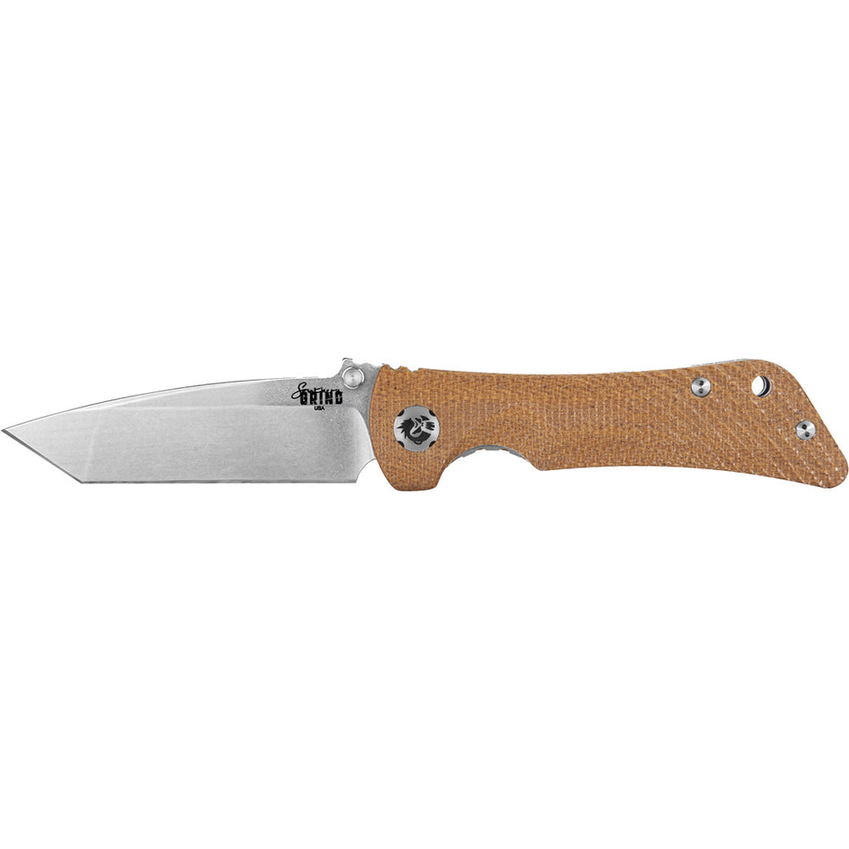 Southern Grind Spider Monkey Folding Knife 3.25 in. Tanto Satin Micarta Handle