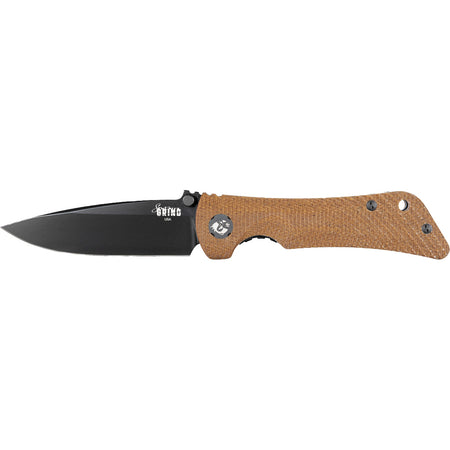 Southern Grind Spider Monkey Folding Knife 3.25 in. Drop Point Magnacut Black Micarta Handle