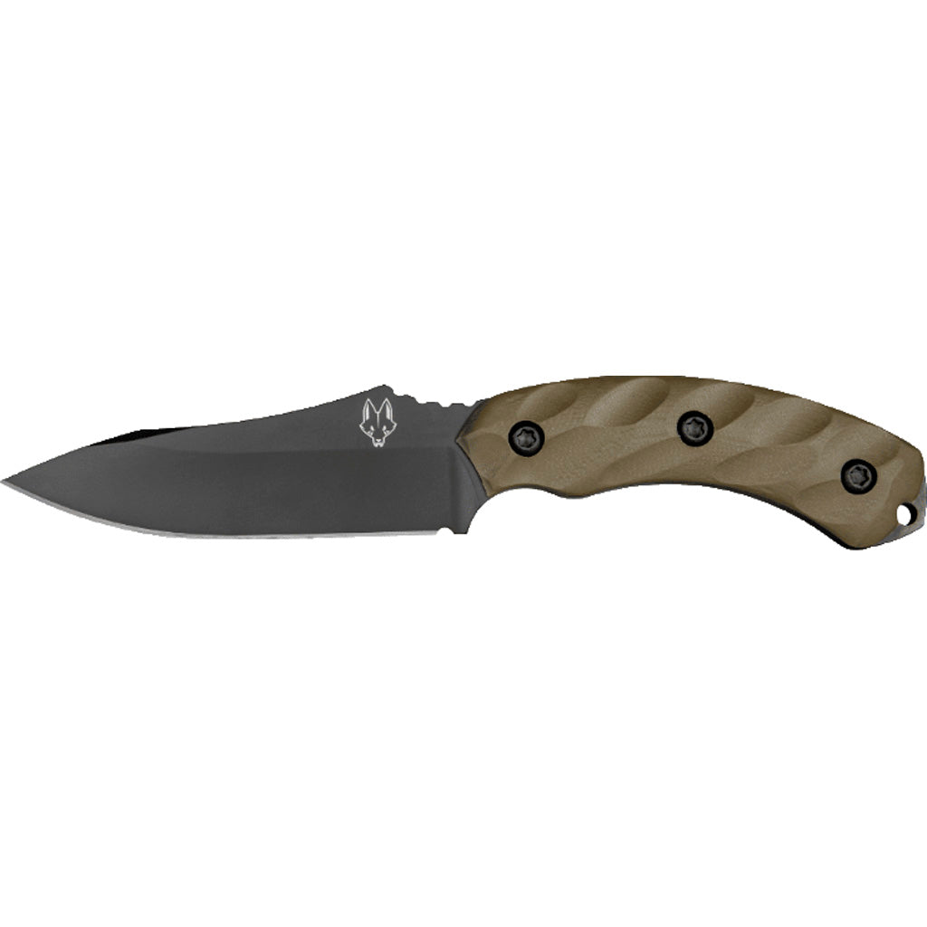Southern Grind Jackal Fixed Blade Knife 4.75 in. Black PVD OD Green G-10 Handle