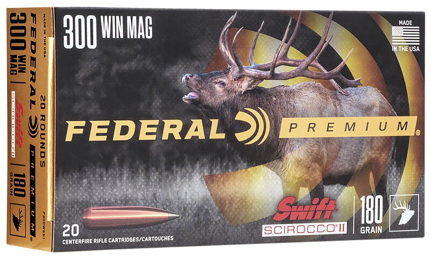 Federal Premium .300 Winchester Mag 180 gr PolyTip ammo