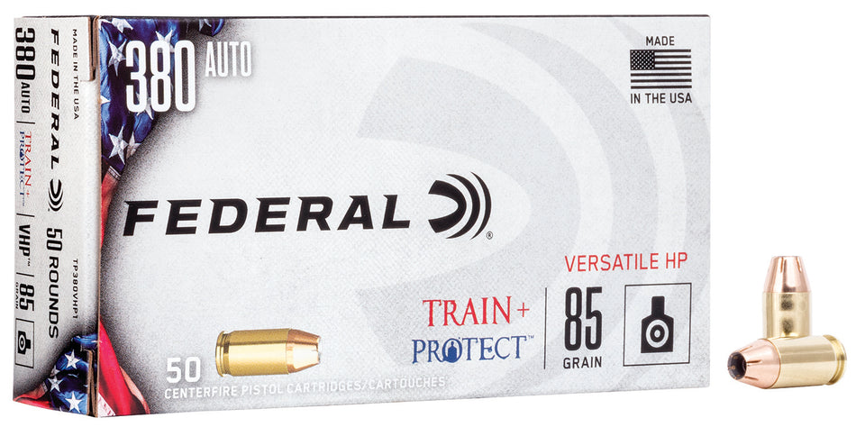 Federal TP380VHP1 Train & Protect Versatile Hollow Point  85 Grain .380 ACP/Auto
