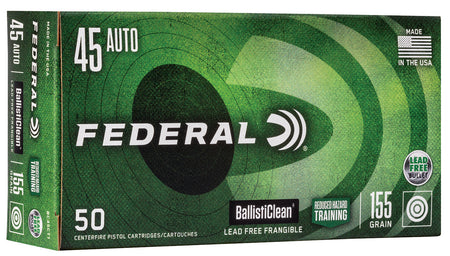 Federal BC45CT1 BallistiClean Reduced Hazard Training Lead-Free Frangible  155 Grain .45 ACP/Auto