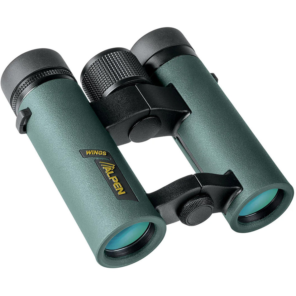 Alpen Wings 10x26 Wide Angle Binoculars, Open Bridge, BAK4 Glass, Green