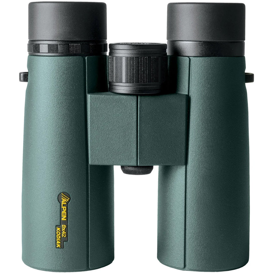 Alpen Kodiak 8x42 Waterproof Binoculars, Short Hinge, Rubber Armored, Green