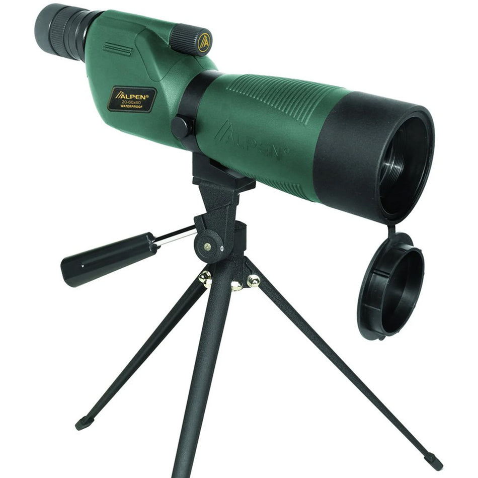 Alpen Kodiak 20-60x60 Waterproof Spotting Scope with Case and Tripod, Green