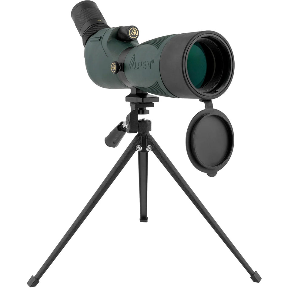 Alpen Kodiak 20-60x60 Spotting Scope with 45-Degree Eyepiece, Waterproof, Case and Tripod, Green