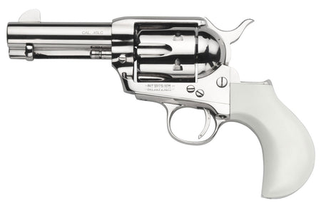 Taylors & Company 200072 1873 Cattleman 45 Colt (LC) Caliber with 3.50" Barrel, 6rd Capacity Cylinder, Overall Nickel-Plated Finish Steel & Ivory Birdshead Synthetic Grip