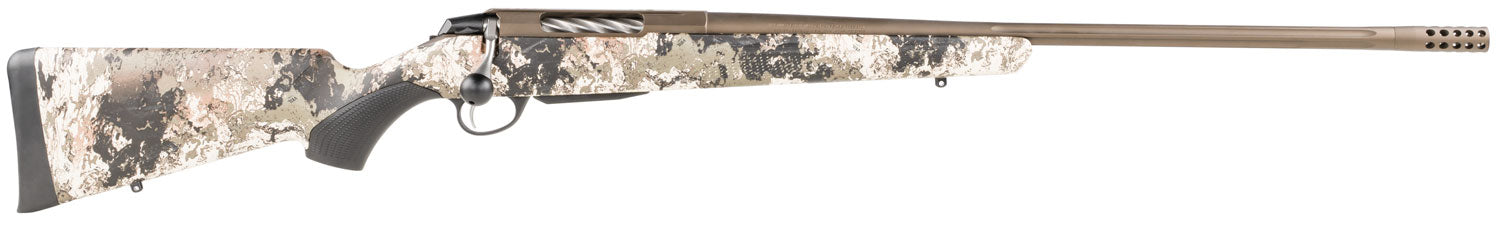 Tikka JRTXVW340 T3x Lite 270 WSM 3+1 24.30" Midnight Bronze Cerakote Fluted Threaded Barrel, Drilled & Tapped Steel Receiver, Veil Wideland Fixed Synthetic Stock, Black Interchangeable Backstrap Grip