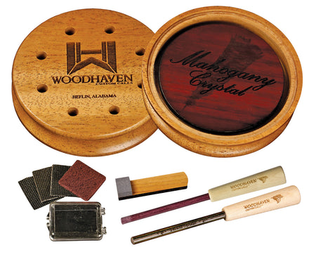 Woodhaven WH355 Mahogany Crystal Turkey Friction Call - Glass/Wood