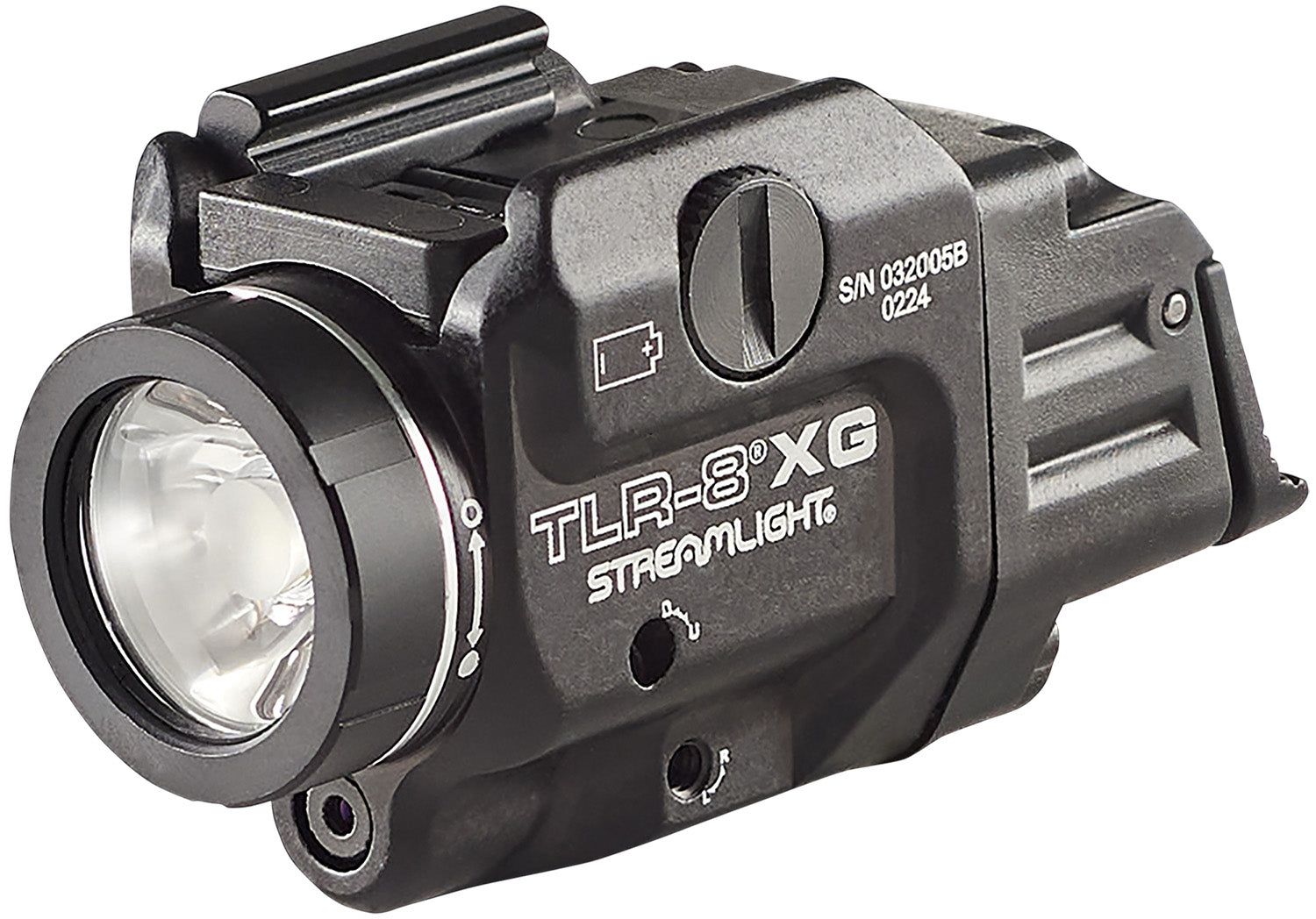 Streamlight TLR-8A Flex Black Anodized 500 Lumens White LED with Green Laser Rail Clamp Mount