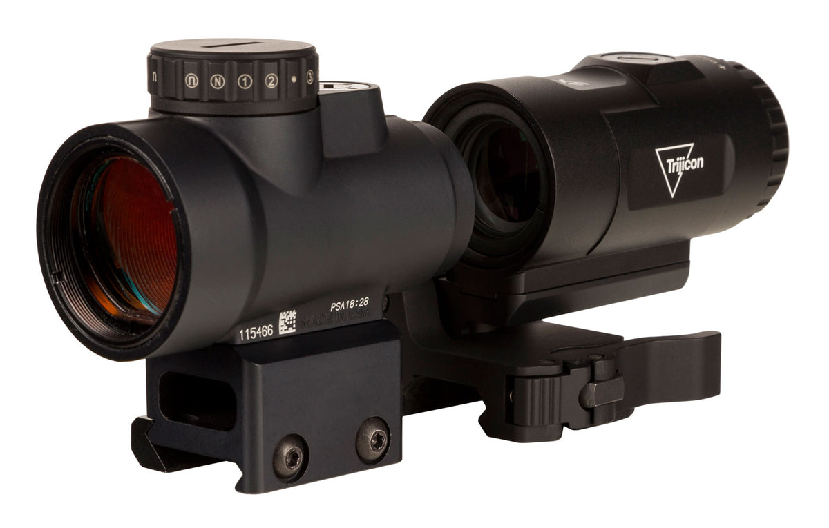 Trijicon 2200057 MRO HD Matte Black 1x/3x 25mm 2 MOA Red Dot/68 MOA Circle Reticle with Magnifier