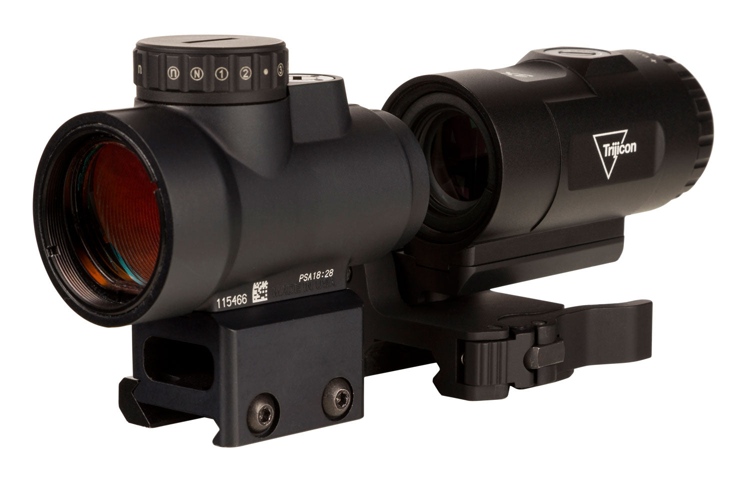 Trijicon 2200057 MRO HD Matte Black 1x/3x 25mm 2 MOA Red Dot/68 MOA Circle Reticle with Magnifier