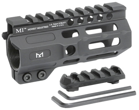 Midwest Industries MICRM45 Combat AR-15 M-LOK Handguard Black Anodized 6061-T6 Aluminum 4.50" Picatinny