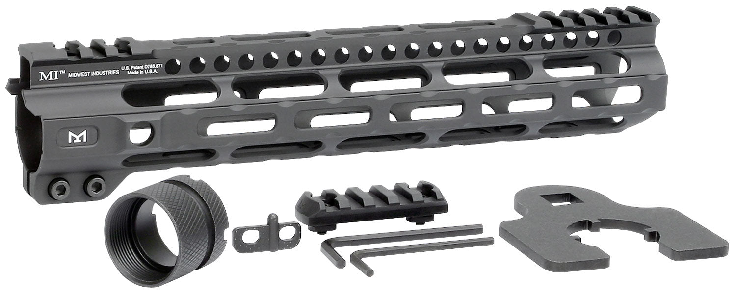 Midwest Industries MICRLW105 Combat Lightweight AR-15 M-LOK Handguard 10.50" Black Hardcoat Anodized