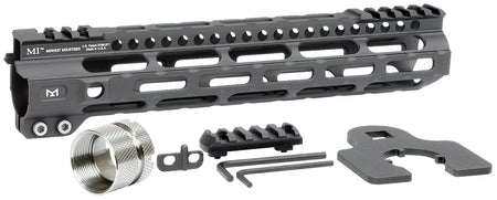 Midwest Industries MIULW105 Ultralight AR-15 M-LOK Handguard 10.50" Black Hardcoat Anodized Aluminum Picatinny