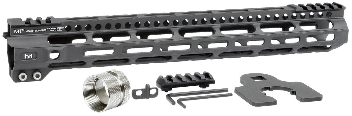 Midwest Industries MIULW14 Ultralight AR-15 M-LOK Handguard 14" Black Hardcoat Anodized Aluminum Picatinny