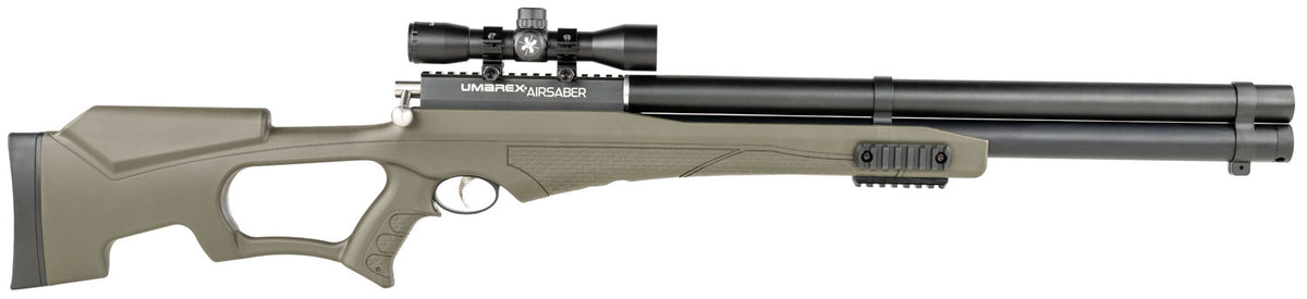 Umarex AirSaber PCP Airbow Combo with Axeon 4x32mm Scope and 3 Field-Tipped Arrows Black