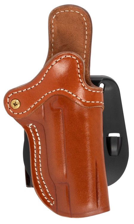1791 Gunleather BH1 Optic Ready OWB Size 01 Classic Brown Leather Paddle Holster, Adjustable Cant, Fits 4-5" 1911, Right Hand