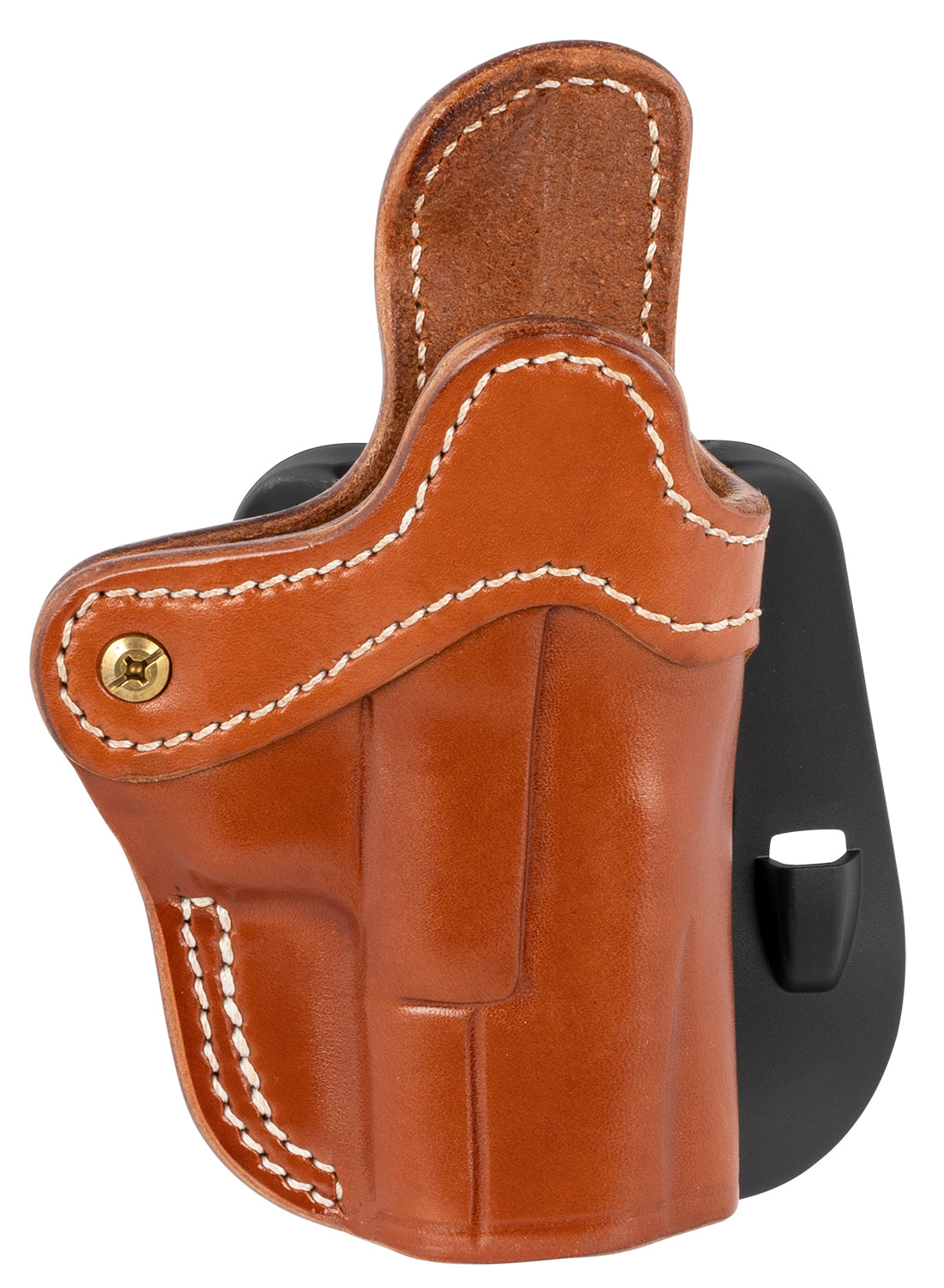 1791 Gunleather BH2.1 Optic Ready OWB Size 2.1 Classic Brown Leather Paddle Holster for Glock 17/S&W M&P Shield/Springfield XD, Right Hand