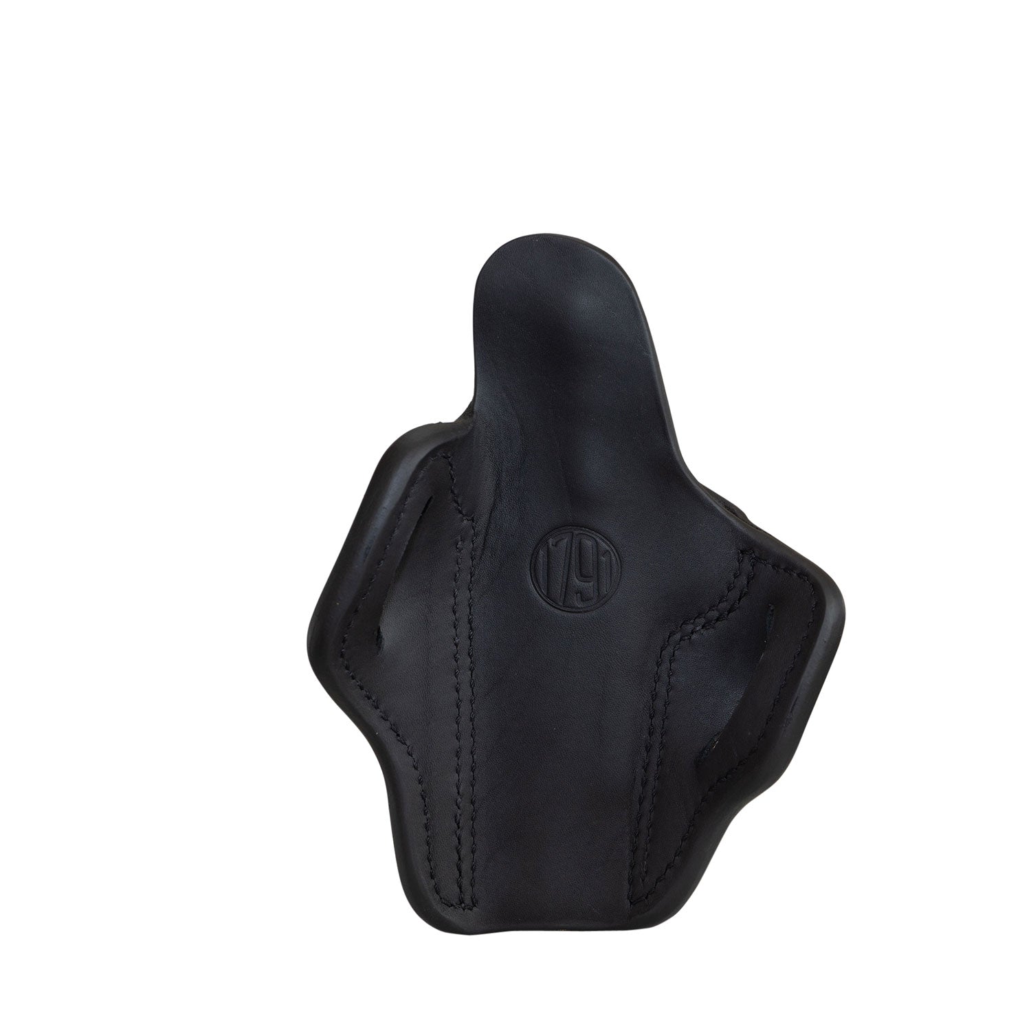 1791 Gunleather BH1 Optic Ready OWB Size 01 Stealth Black Leather Belt Slide Holster for 5" 1911, Right Hand